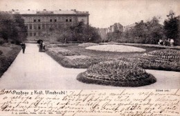 Škola v sadech. Pohlednice 1901. Zdroj: archiv M. Frankla