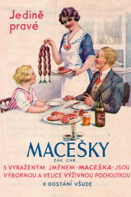 Maceška. Reklamní plakátek. Zdroj: archiv M. Frankla