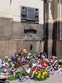 Připomínka výročí hrdinů Heydrichiády u kostela sv. Cyrila a Metoděje v Resslově ulici