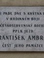 pplk. jezdectva František Ambrož, Vinohradská 405/21