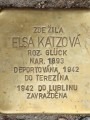 Elsa Katzová, Plavecká čp. 403/8