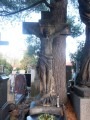 Čeněk Vosmík: socha Ukřižovaného, Vyšehradský hřbitov, hrob B. Jablonského č. 5-30