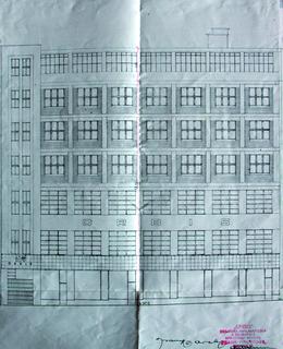 Návrh průčelí domu na Slezské ulici, 1927-1930