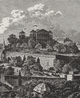 Bývalé hradby s Koňskou bránou
