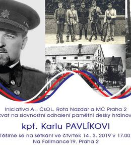 PD Karel Pavlík, pozvánka