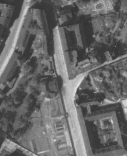 Ulice Na Slupi ortofoto 1945