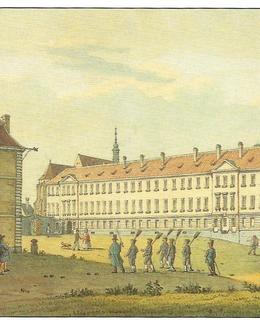Svatováclavská trestbice od severovýchodu, V. Morstadt, akvarel, MMP H 031 227