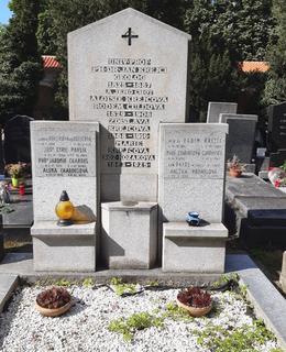 Hrobka na Vyšehradském hřbitově (foto D. Broncová v květnu 2020)