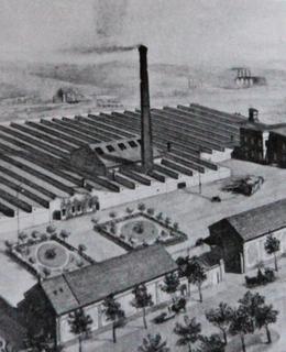 Z továrny bří Perutzových v Libni se dochoval jen komín