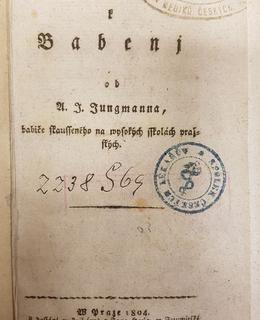 A. J. Jungmann: Uwod k babení, 1804