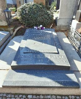 Hrobka rodiny Fričů na Vyšehradském hřbitově, odd.3-24. Foto D. Broncová, březen 2021 