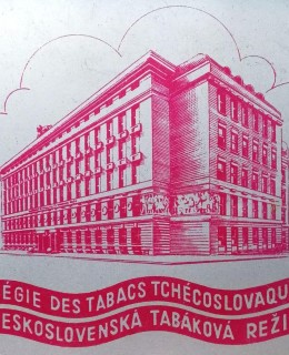 Průmysl II_4 - Čs. tabáková režie, detail krabice na doutníky. Zdroj: archiv autora