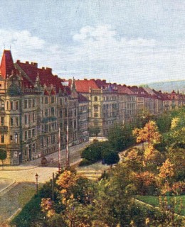 Riegrák 5 - Nerudova ulice. Pohlednice okolo 1920. Zdroj: archiv M. Frankla