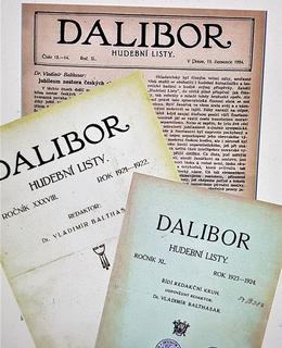 Hudební listy Dalibor. Zdroj: rodinný archiv