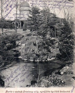 Grébovka III - Partie u jezírka. Pohlednice 1903. Zdroj: archiv autora