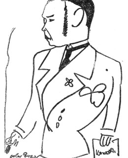 Felix Achille de la Cámara, karikatura. Zdroj: archiv B. Kovaříkové