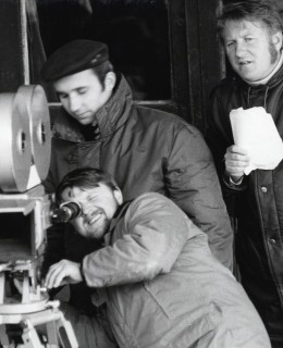 A. Barla a V. Matejka při natáčení filmu Návraty, 1972. Zdroj: archiv B. Kovaříkové