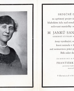 Marie Janků Sandtnerová. Zdroj: archiv B. Kovaříkové