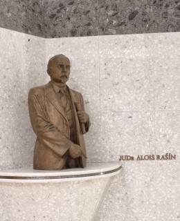 Alois Rašín, socha v hale České spořitelny, Jugoslávská 