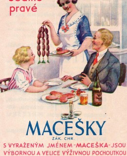 Maceška. Reklamní plakátek. Zdroj: archiv M. Frankla