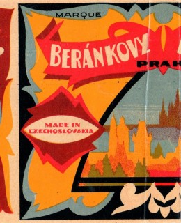 Etiketa konzervy pražské šunky Josefa Beránka. Zdroj: archiv M. Frankla