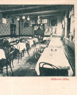 Hostinec U Kuřího oka. Pohlednice 1901. Zdroj: archiv M. Frankla