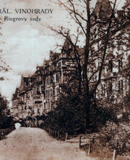 Riegrovy sady. Pohlednice, okolo 1910. Zdroj: archiv M. Frankla