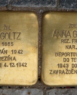 Kameny zmizelých manželů Goltzových (Foto M. Polák, 2023)