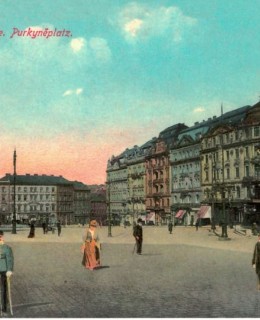 Purkyňovo náměstí. Pohlednice, před r. 1926