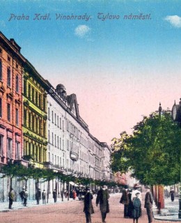Tylovo náměstí Pohlednice, okolo 1920. Zdroj: archiv M. Frankla