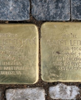 Kameny zmizelých manželů Ledererových (Foto M. Polák, 2023)