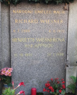 Hrob malíře R. Wiesnera (Foto M. Polák, 2023)