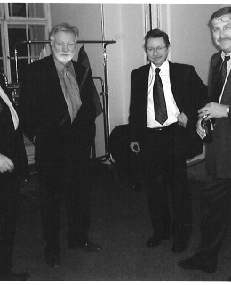 I. Smažík a jazzoví přátelé (K. Růžička, R. Dašek, G. Mraz, I. Smažík). Zdroj: archiv rodiny 