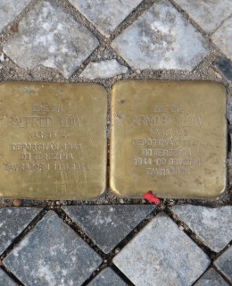 Kameny zmizelých otce a syna Löwových (Foto M. Polák, 2024)