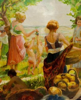 František Jakub, Sklizeň ovoce. Zdroj: intenet