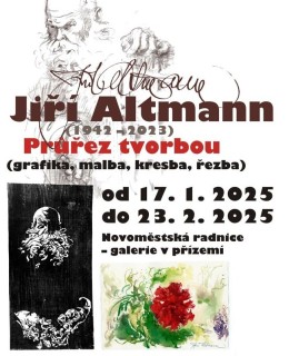 Plakát výstavyna NR Jiří Altman: Průřez tvorbou