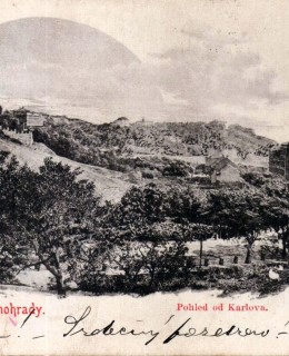 Karlov, pohlednice 1900
