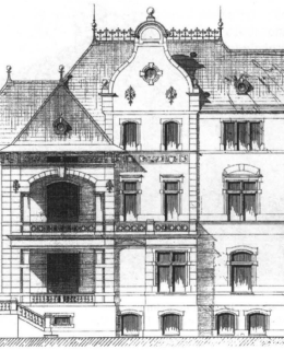 původní plán fasády, archiv ÚMČ Praha 2