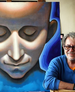 P. Němec v ateliéru. Foto: J. Buxbaum