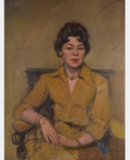 F. Hofman, obraz Podobizna dámy ve žlutých šatech