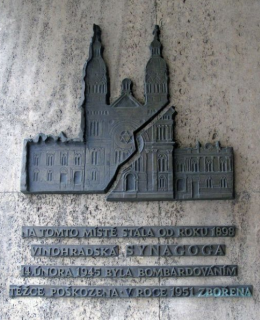 pamětní deska, upomínka na synagogu