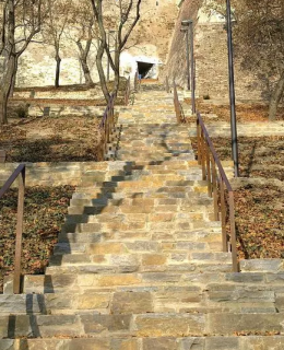 Bastion, schody vedoucí z parku Folimanka