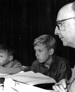 Miloslav Disman při práci v souboru. Foto: archiv Český rozhlas