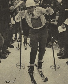 Běla Friedländerová-Havlová v závodě žen na 8 km, zdroj: wikipedie