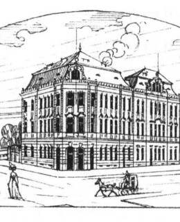 Návrh hotelu, archiv ÚMČ Praha 2