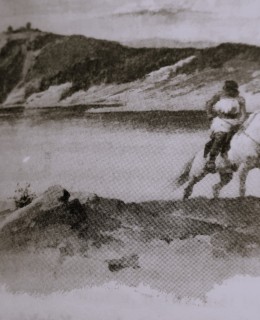 Horymír se Šemíkem na cestě k Neumětelům. Ilustrace Věnceslava Černého.