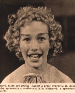 Z novinového článku o Pražském dětském divadle Míly Mellanové