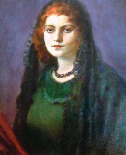 Blanka, tehdy Wedlichová, na obraze F. X. Naskeho