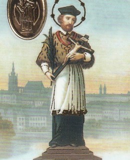Svatý obrázek se sv. Janem Nepomuckým