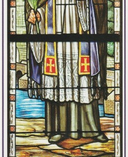 Vitraj sv. Jana Nepomuckého v bazilice sv. Ludmily